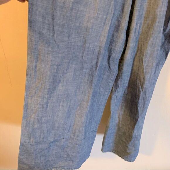 Dizzy Lizzy Chambray Jumpsuit Wide Leg Short Pants w/ Belt Sz XS Gorgeous - Picture 3 of 8